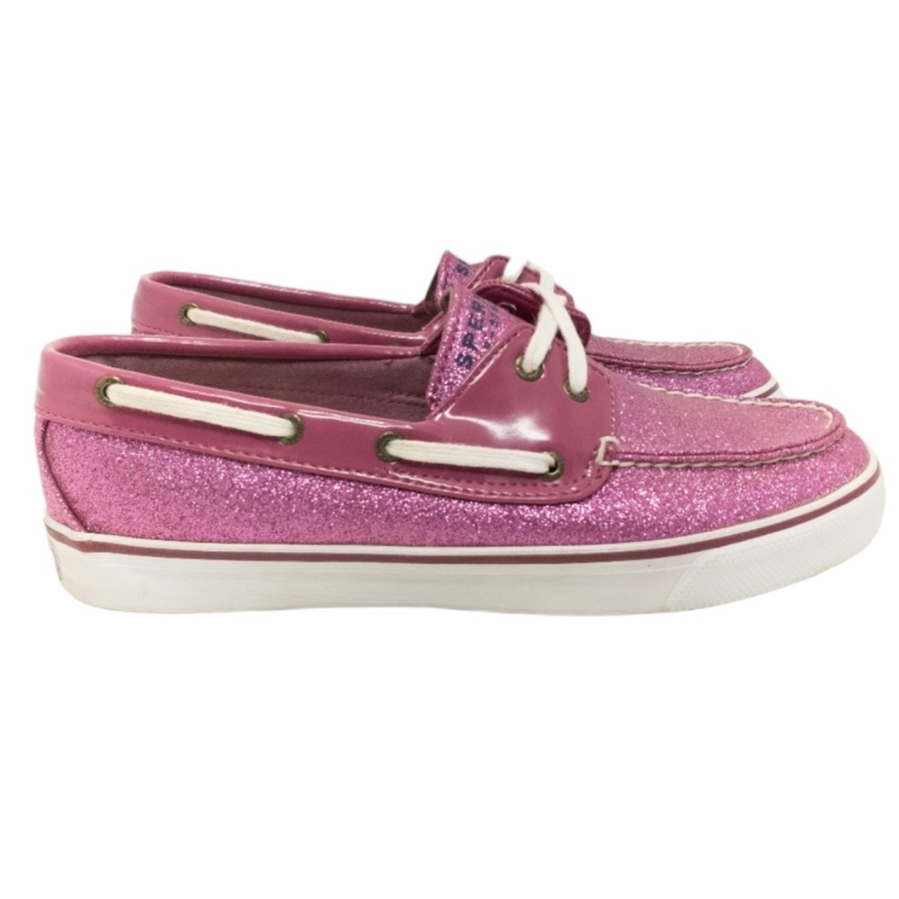 Sperry Top-Siders Pink Glitter Boat Shoes Women’s Size 8.5